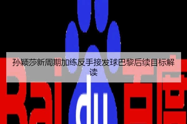 孙颖莎新周期加练反手接发球巴黎后续目标解读